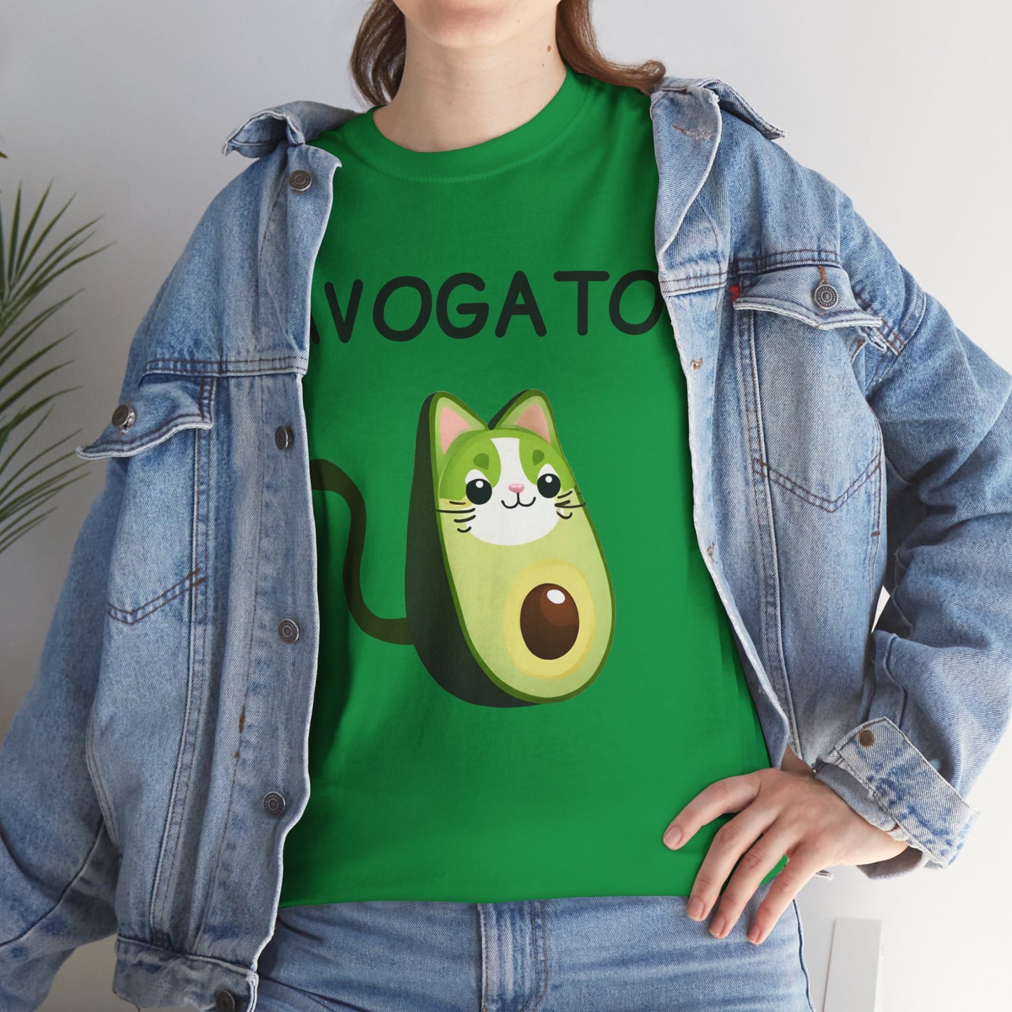 Avogato Funny Avocado Cat Face - Flashlander Gym Shirt