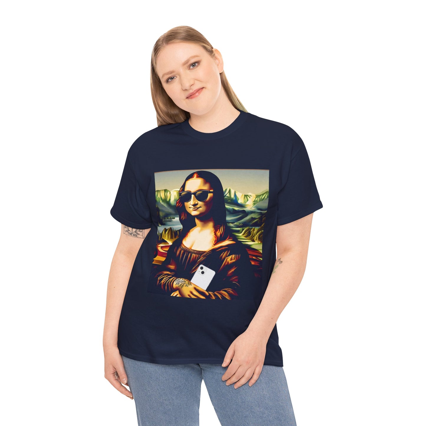 Funny modern Mona Lisa - Flashlander Gym Shirt