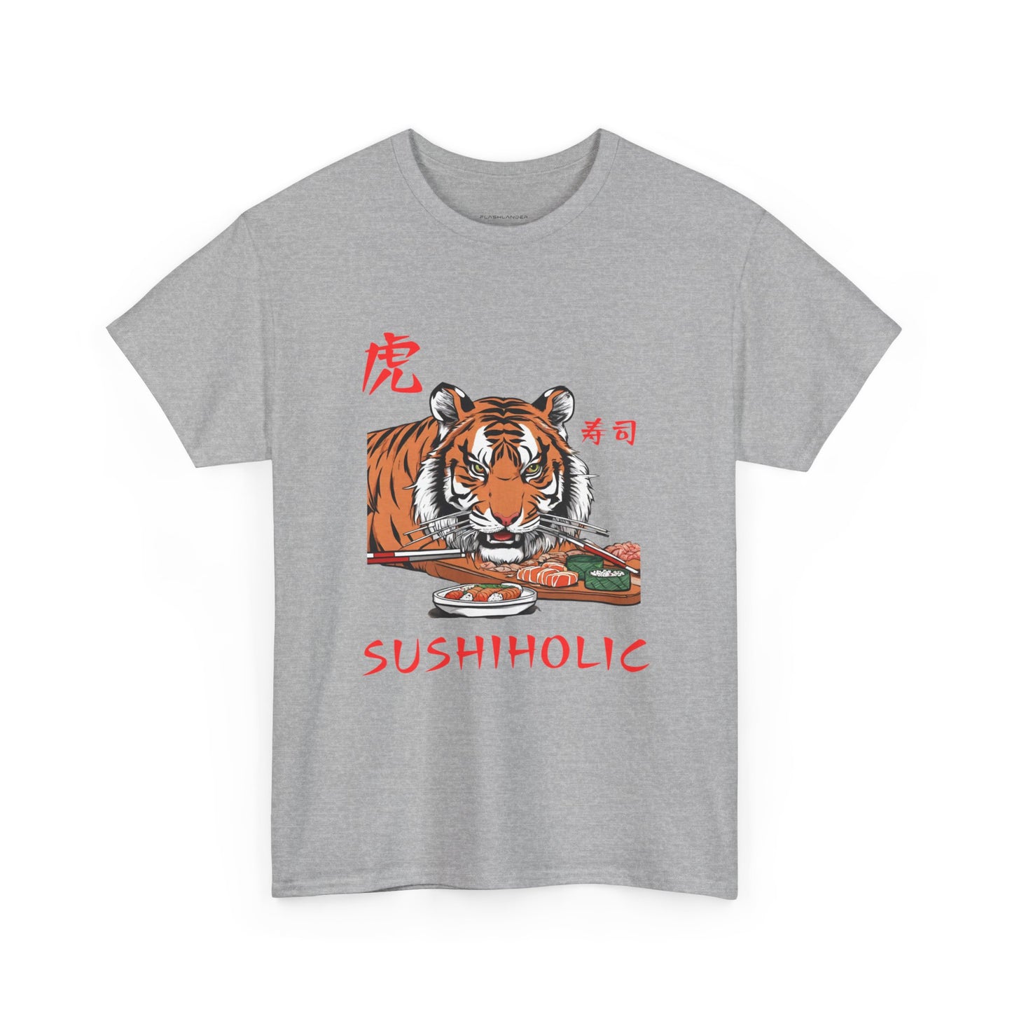 Tiger Sushi Lovers Sushiholic Graphic Tee Flashlander