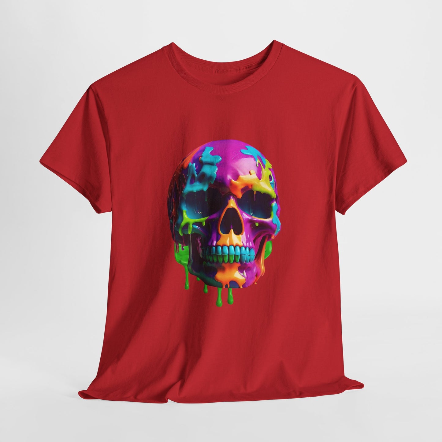 Camiseta con calavera de fusión de neón Flashlander