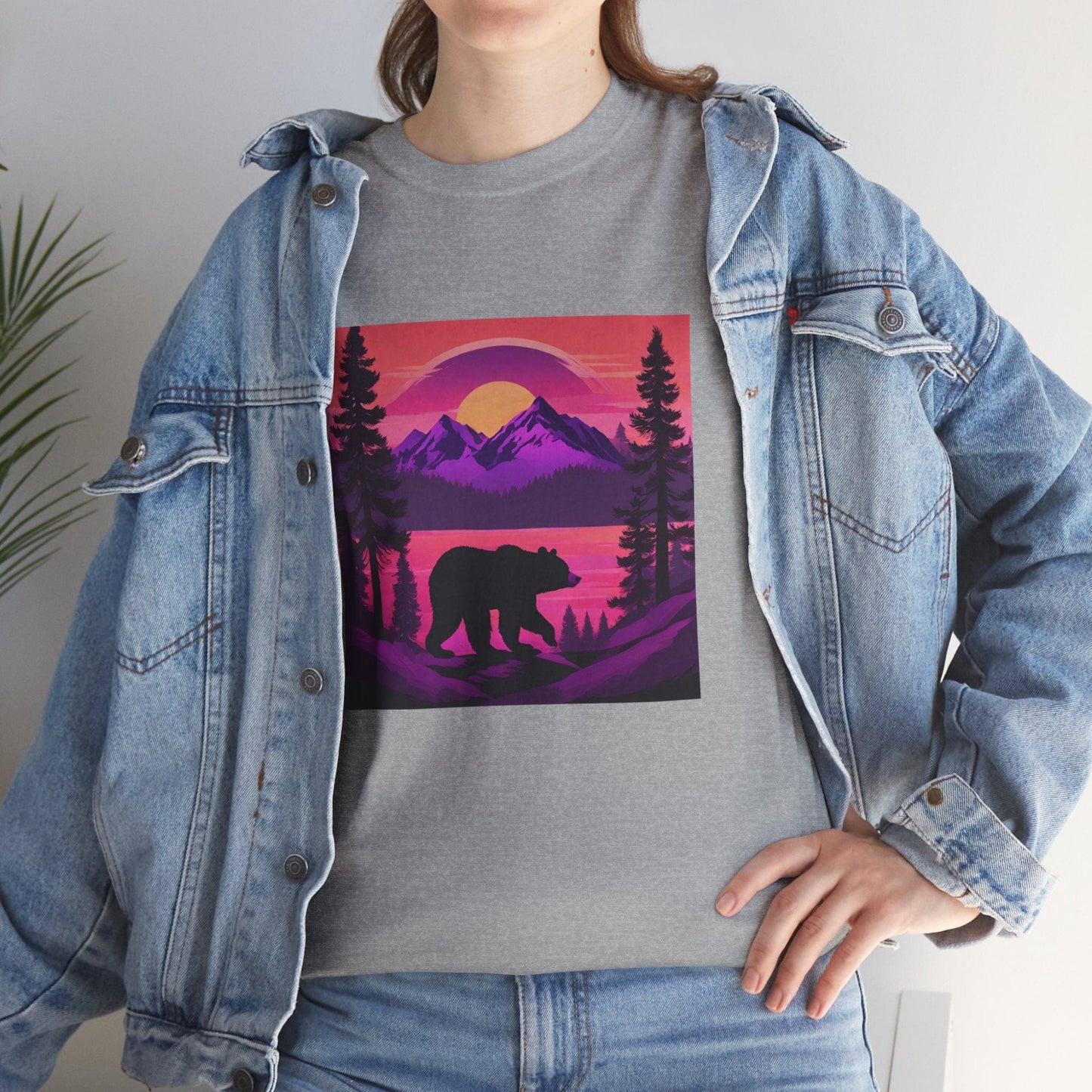 Bear Majestic Sunset Graphic Tee Flashlander