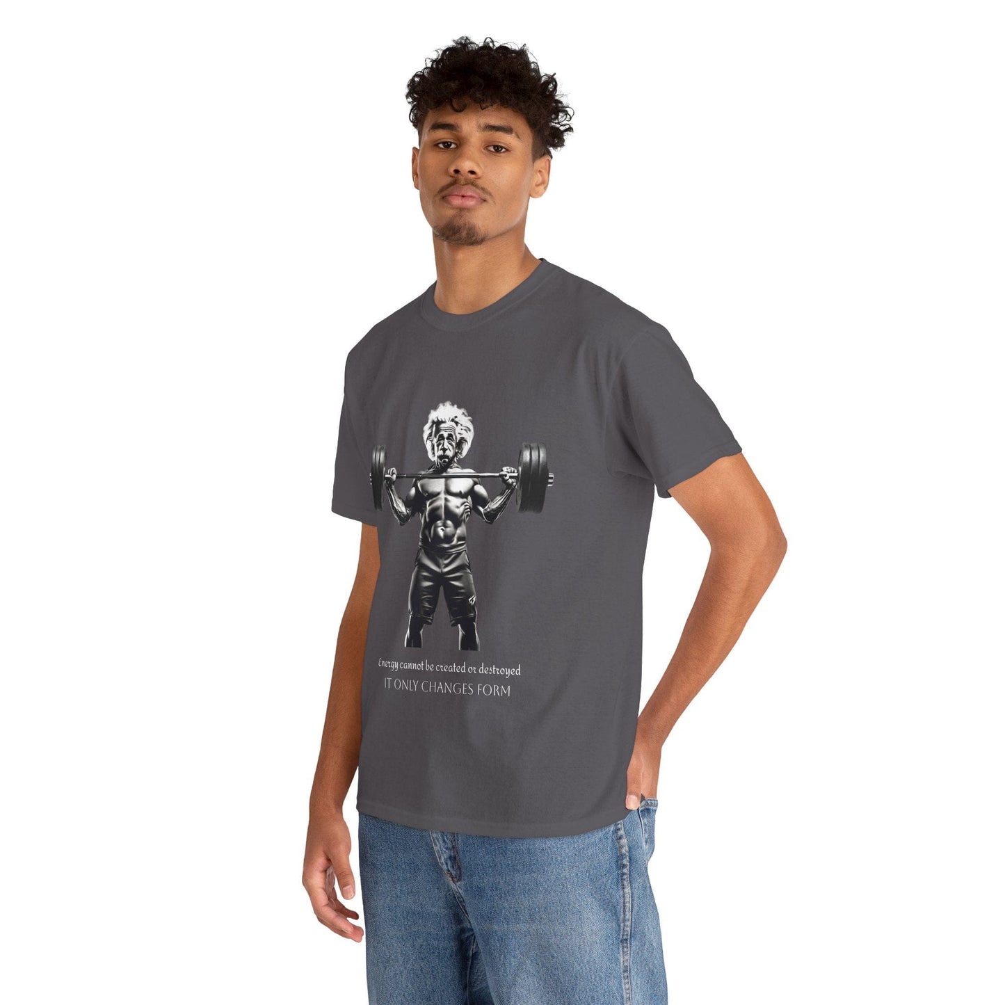 Camiseta de culturista Albert Einstein: la energía de Flashlander no se puede crear ni destruir, solo cambia de forma. Camiseta gráfica con cita