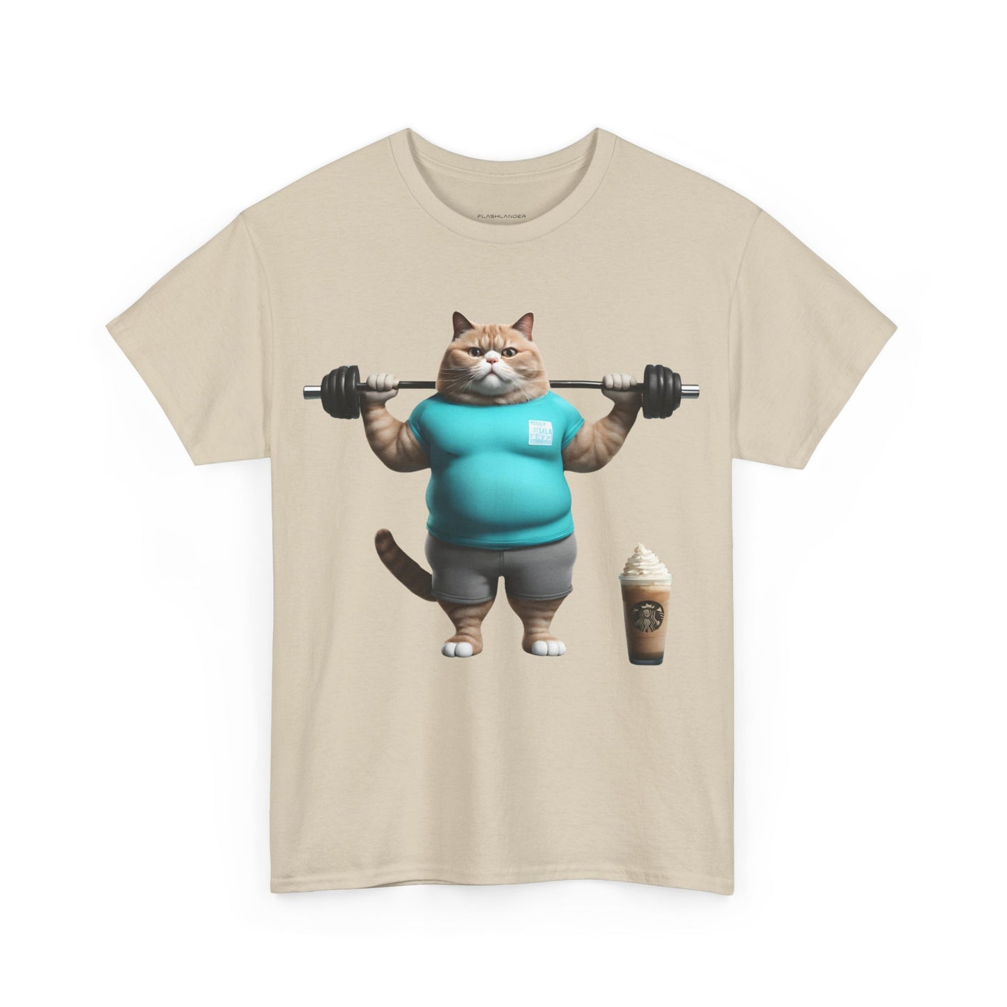 Funny Fat Cat Lifting - Flashlander Gym Shirt