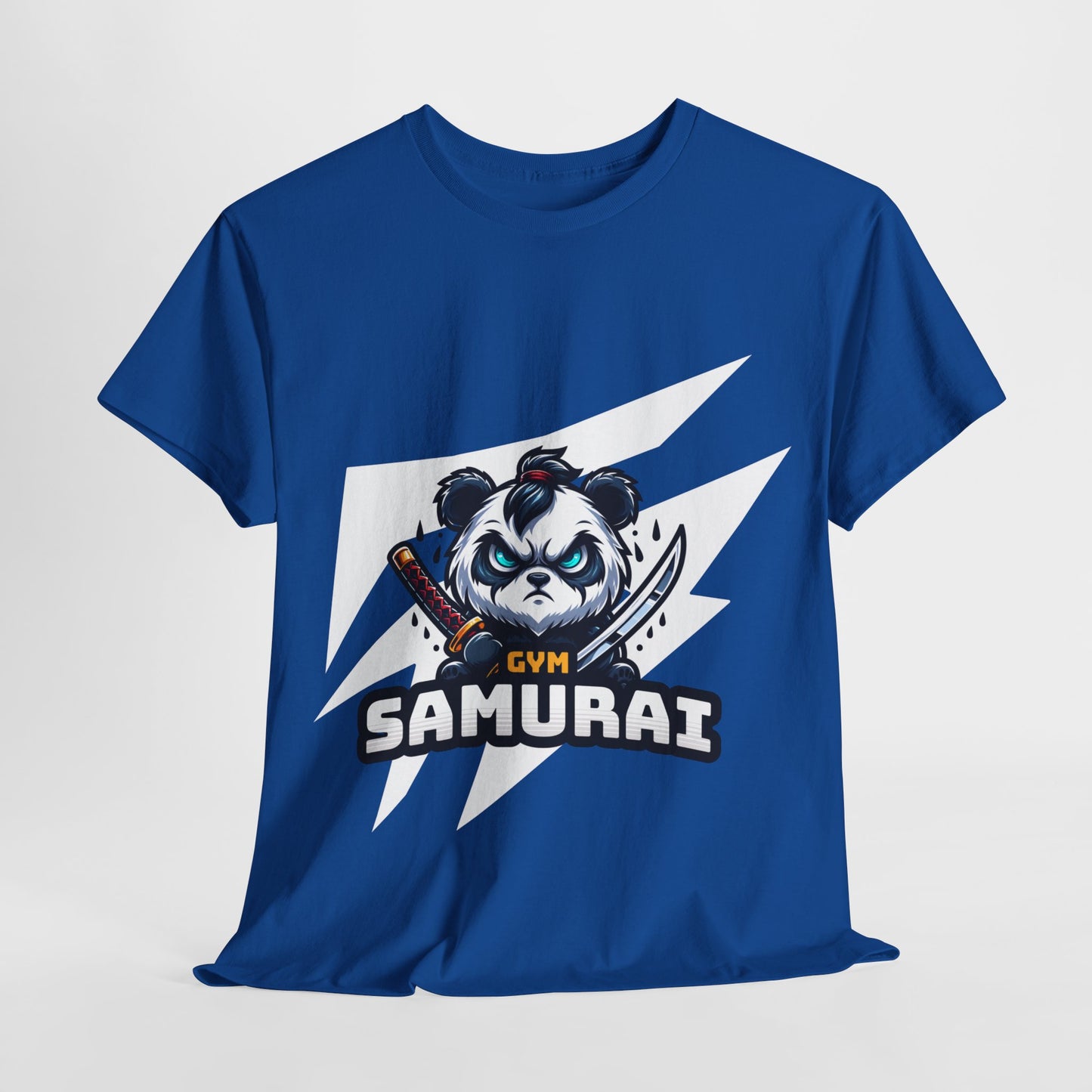 Panda Gym Samurai Shirt Flashlander Performance T-Shirt Cotton Unisex Charcoal Black Graphic Tee