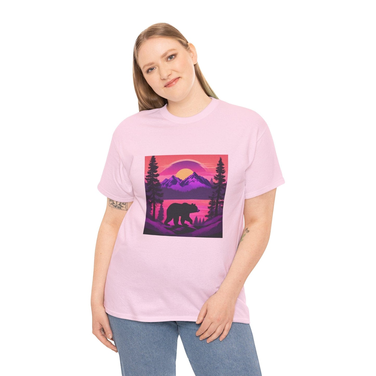 T-shirt graphique Bear Majestic Sunset Flashlander