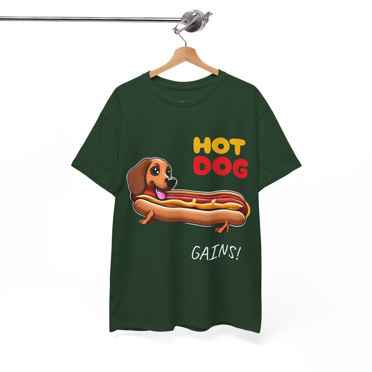 Hot Dog Gains Dachshund Dog - Flashlander Gym Shirt