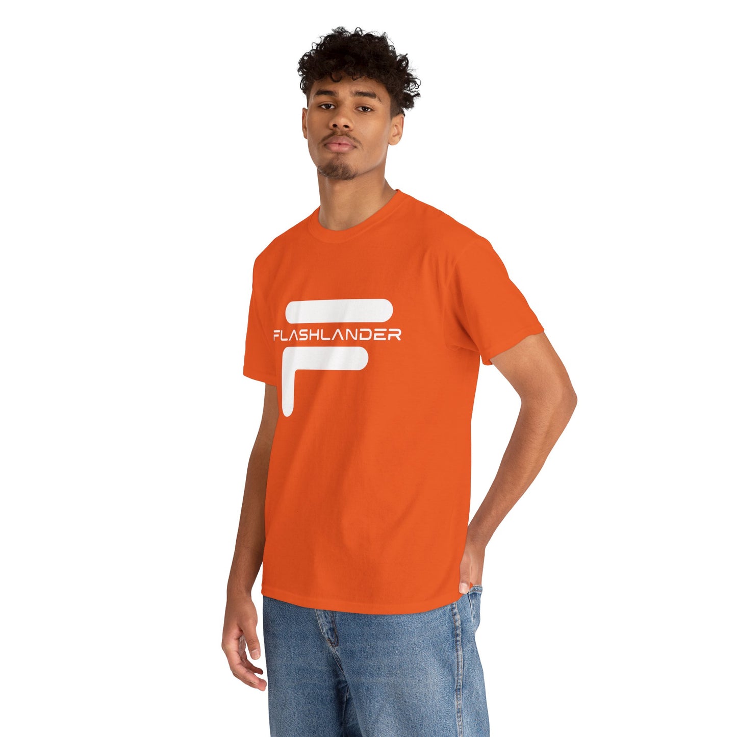 Flashlander with Iconic Crossed Logo Design Gym Shirt