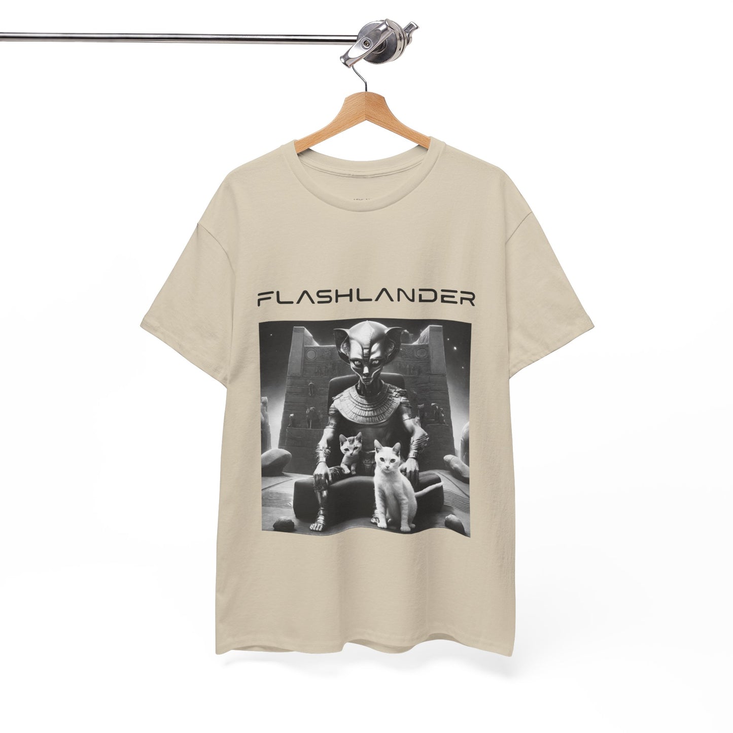 Cat Alien Pharaoh's Pyramids - Flashlander Gym Shirt