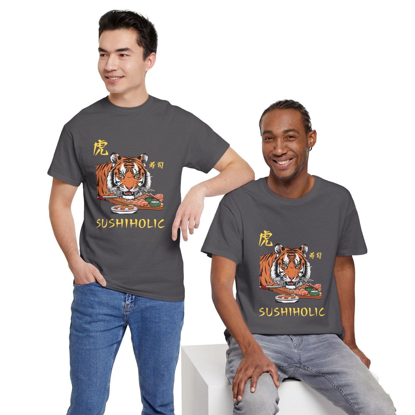 Tiger Sushi Lovers Sushiholic Graphic Tee Flashlander