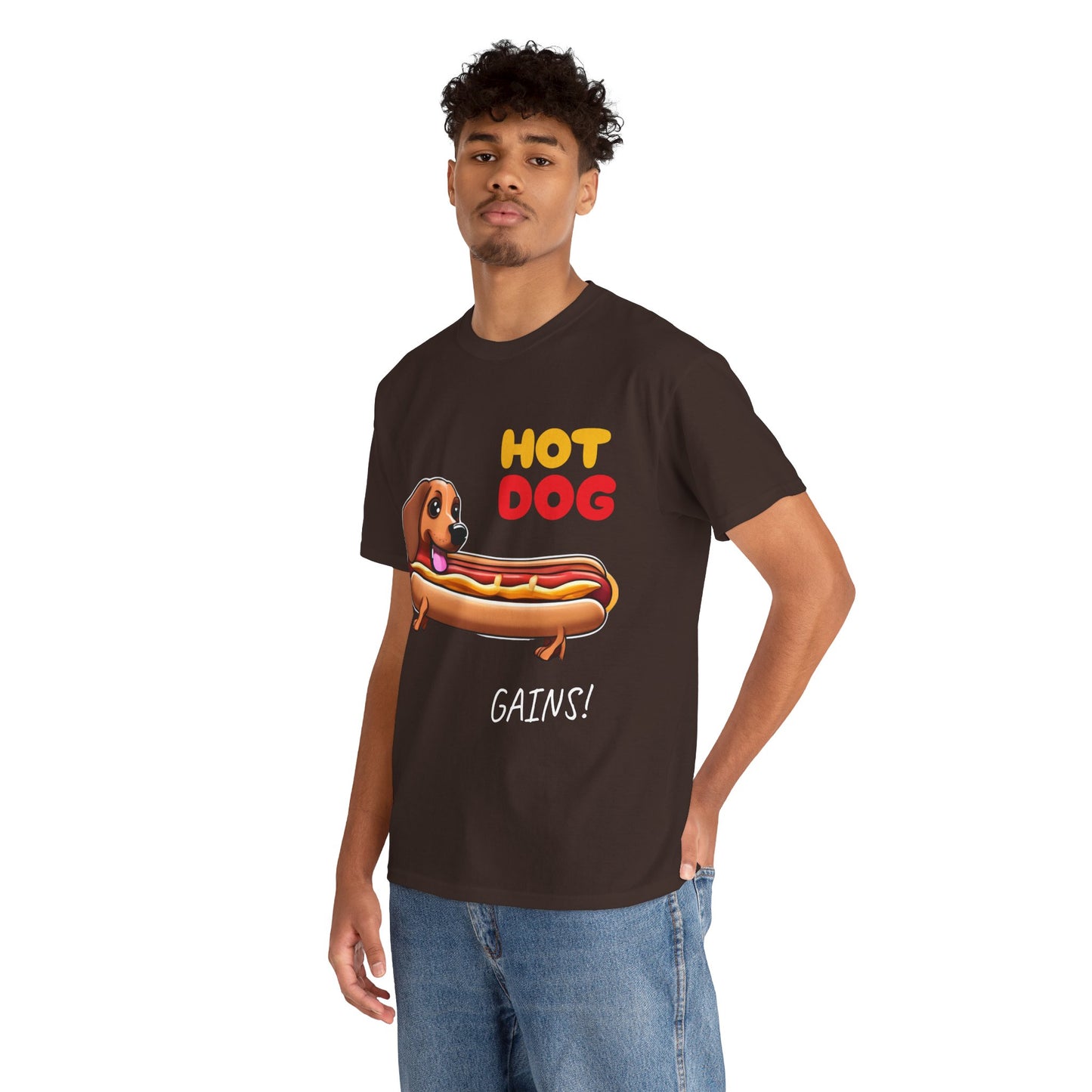 Hot Dog Gains Dachshund Dog - Flashlander Gym Shirt