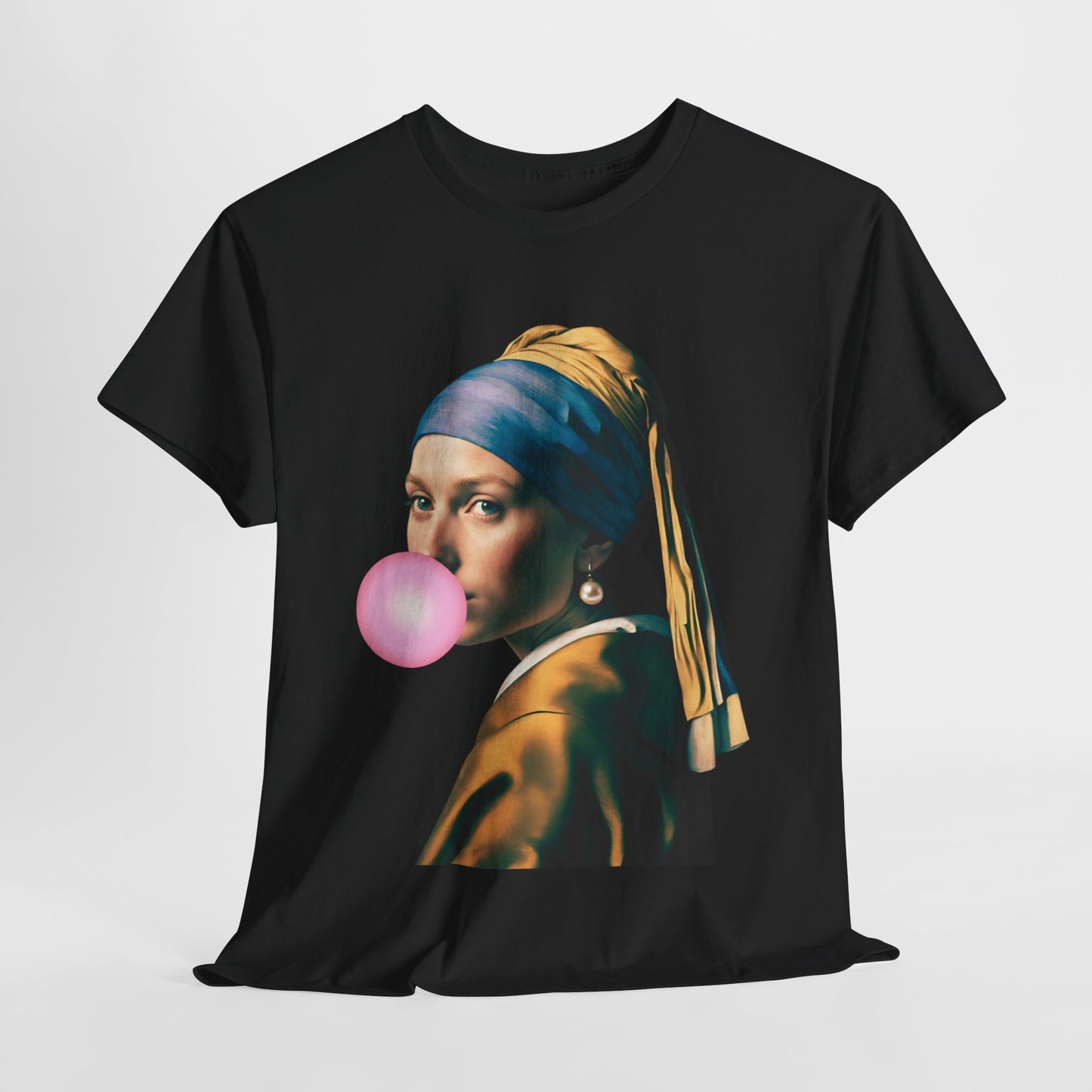 Bubble Gum Girl with a Pearl Earring Johannes Vermeer - Flashlander Gym Shirt