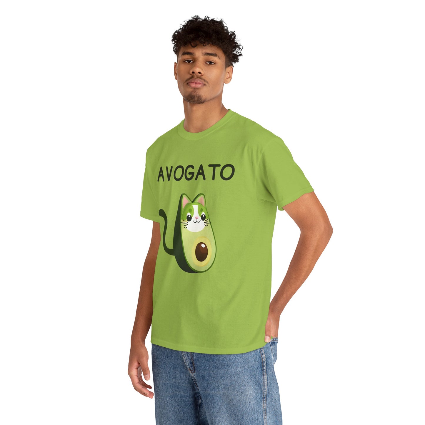 Avogato Funny Avocado Cat Face - Flashlander Gym Shirt