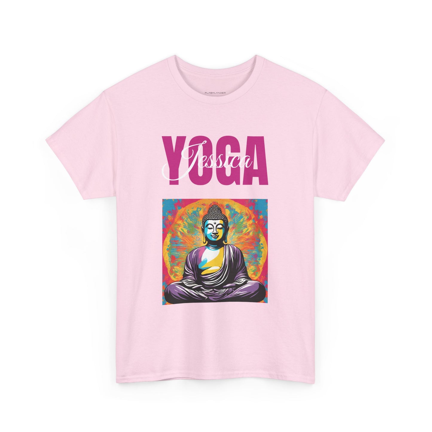 Personalized Yoga Shirt - Buddha Tee - Custom Name Flashlander Yoga Tee