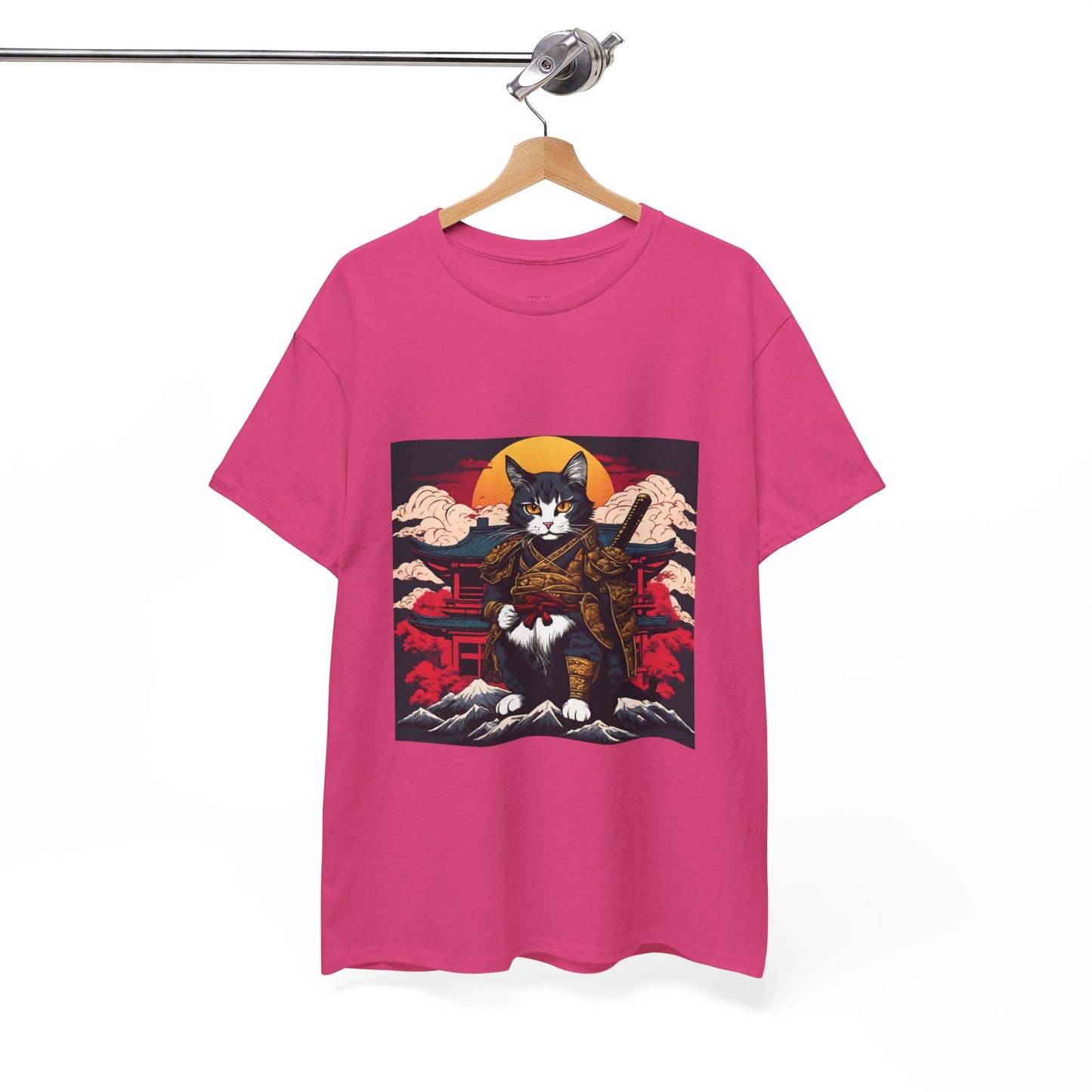 Samurai Cat Cartoon Anime - Flashlander Gym Shirt