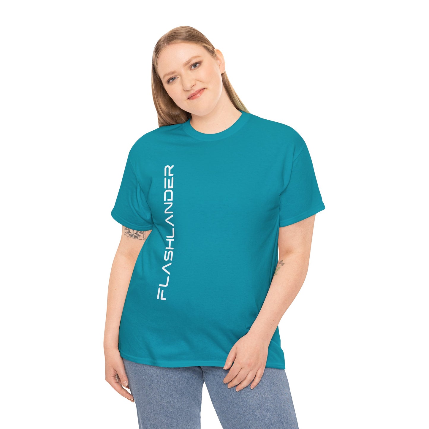 Sleek Signature Flashlander Logo Right Side Gym T-Shirt