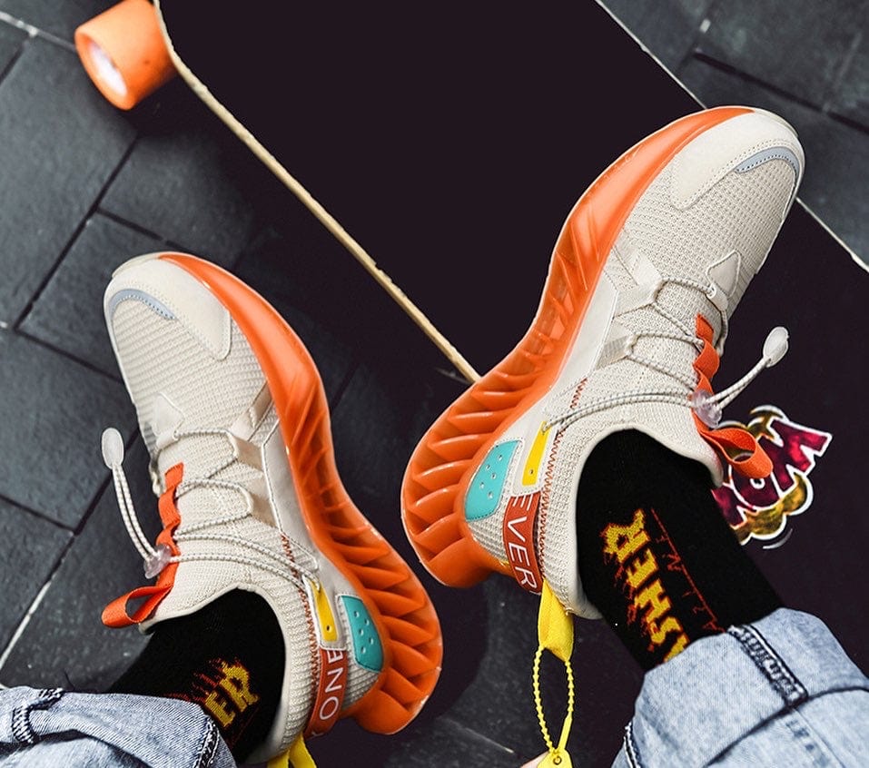 orange men´s sneakers predatorx flashlander shoes right side
