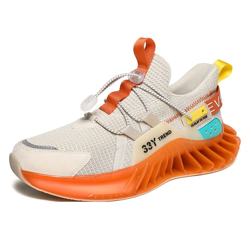 orange sneakers predatorx flashlander shoes front side