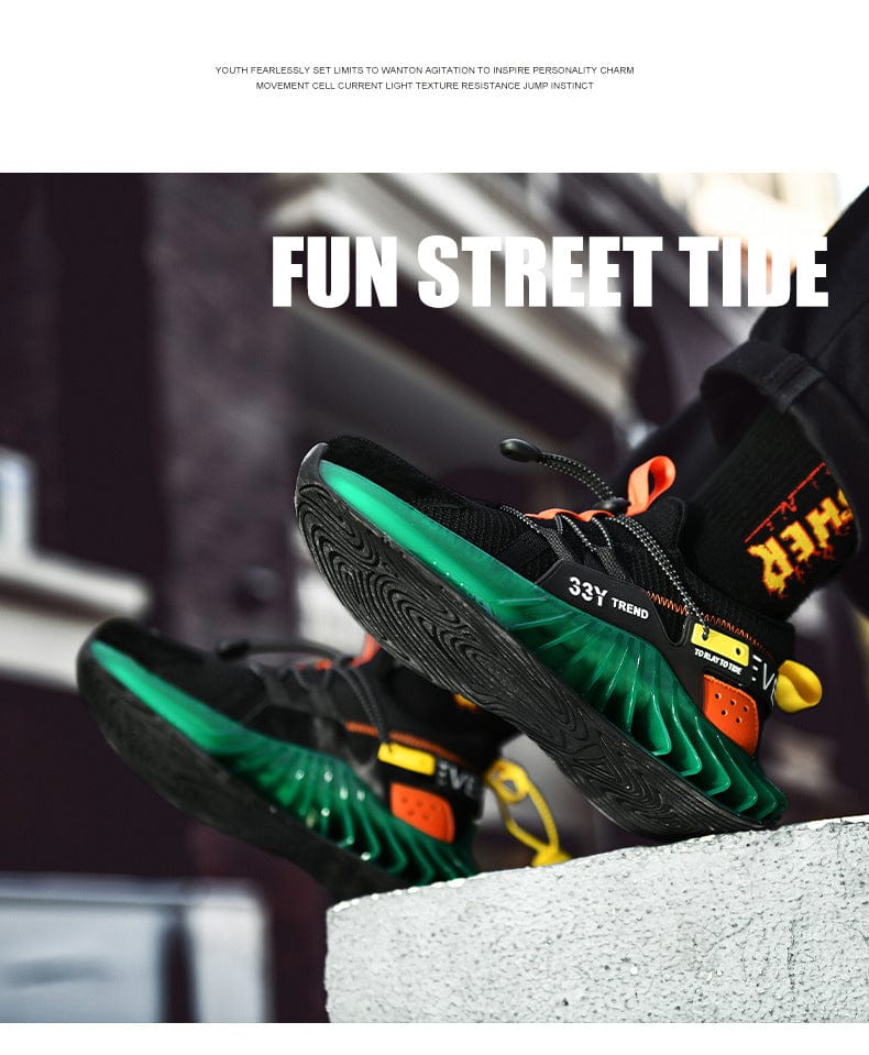 green sneakers predatorx flashlander shoes fun street tide