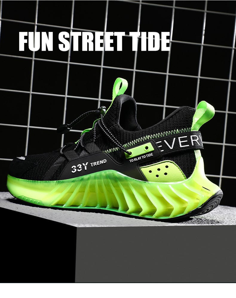 green sneakers predatorx flashlander shoes back side design