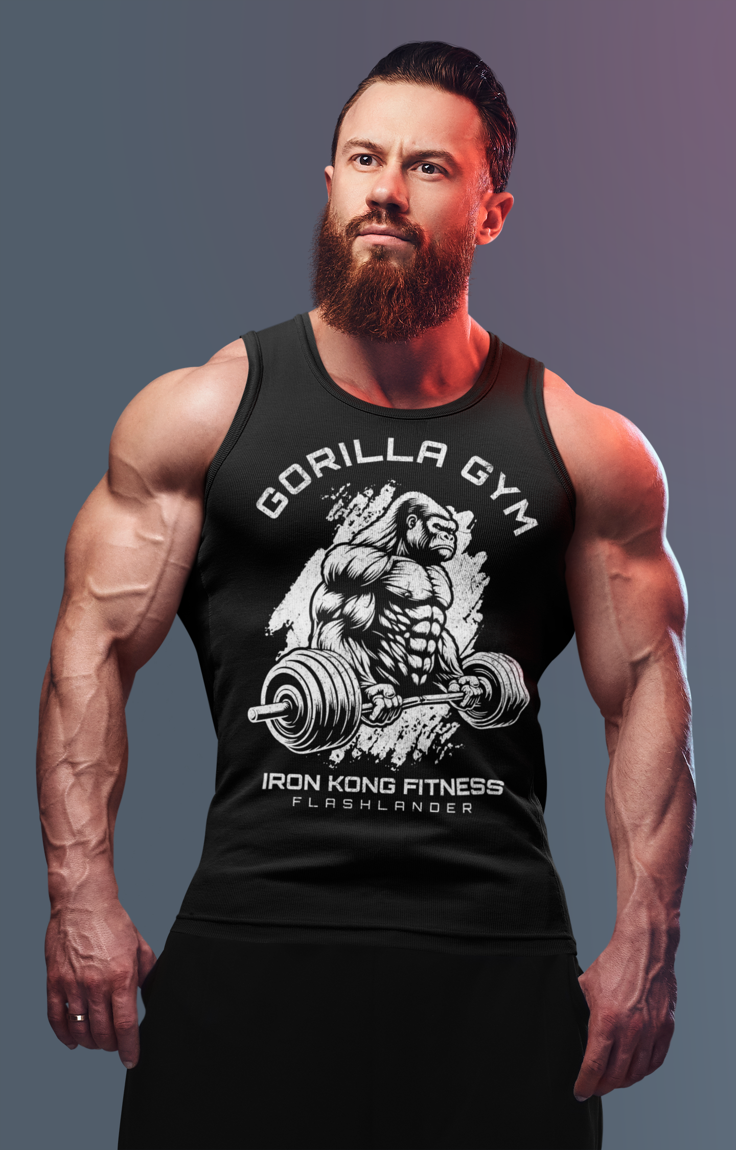 Gorilla Gym Flashlander Bodybuilding Cotton Unisex Jersey Tank Chacoral