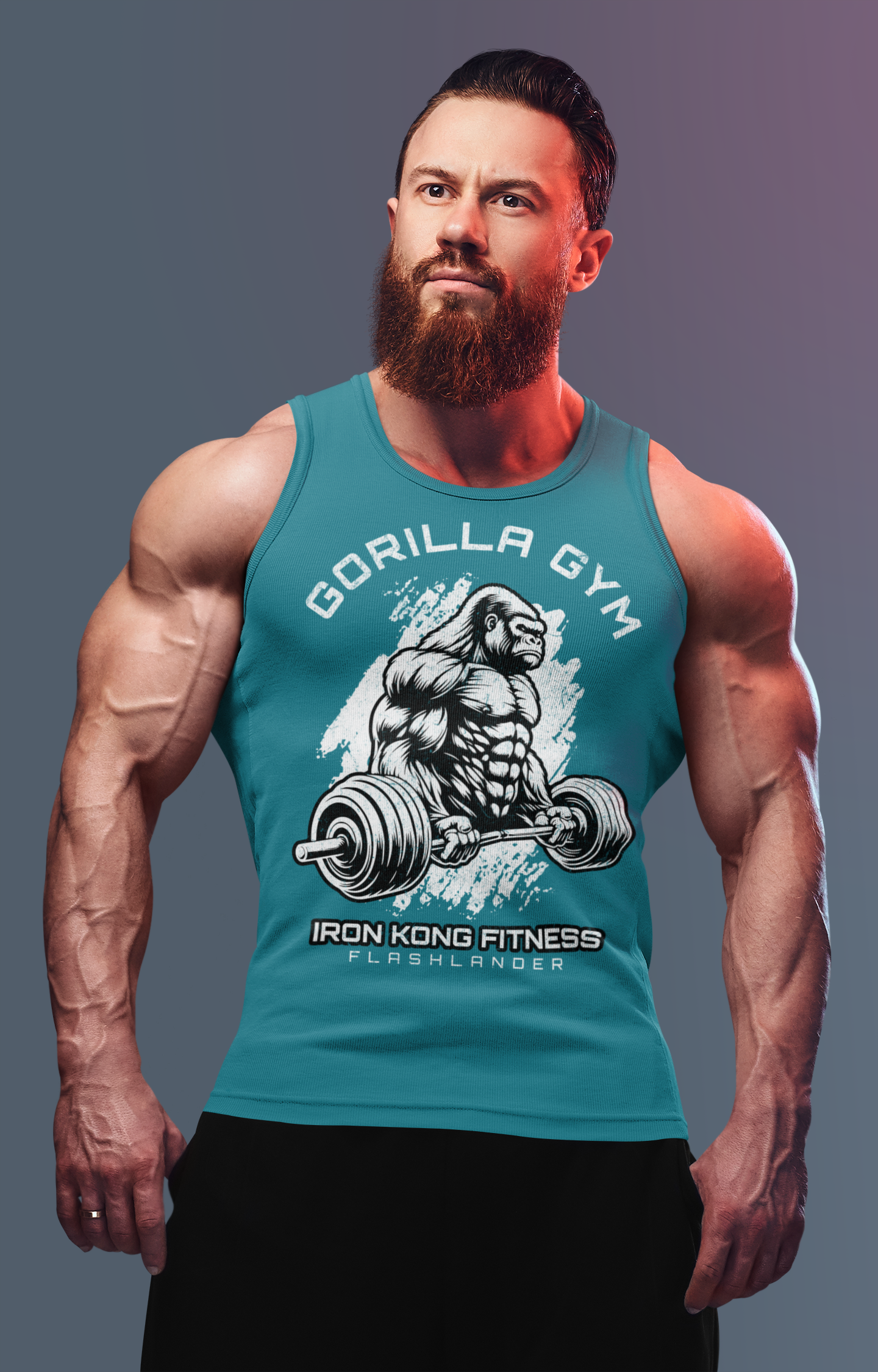 Gorilla Gym Flashlander Bodybuilding Cotton Unisex Jersey Tank Chacoral