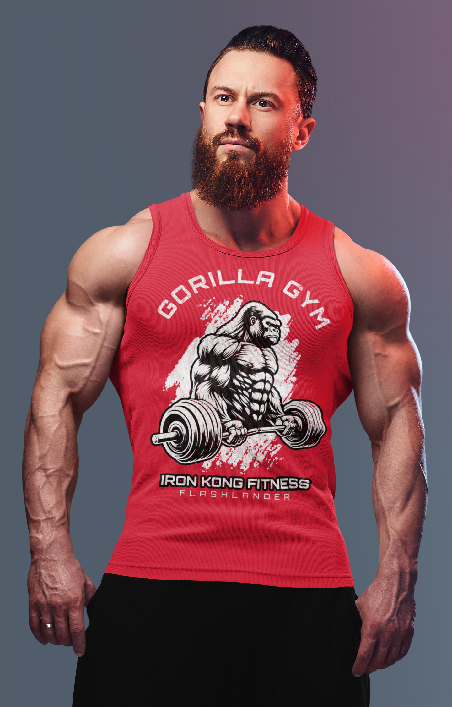 Gorilla Gym Flashlander Bodybuilding Cotton Unisex Jersey Tank Chacoral