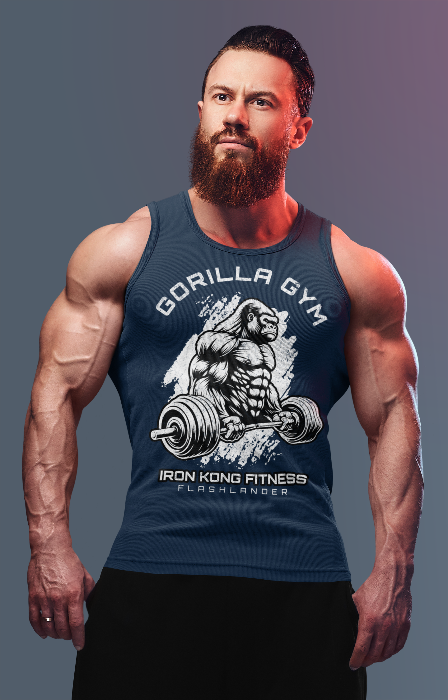 Gorilla Gym Flashlander Bodybuilding Cotton Unisex Jersey Tank Chacoral