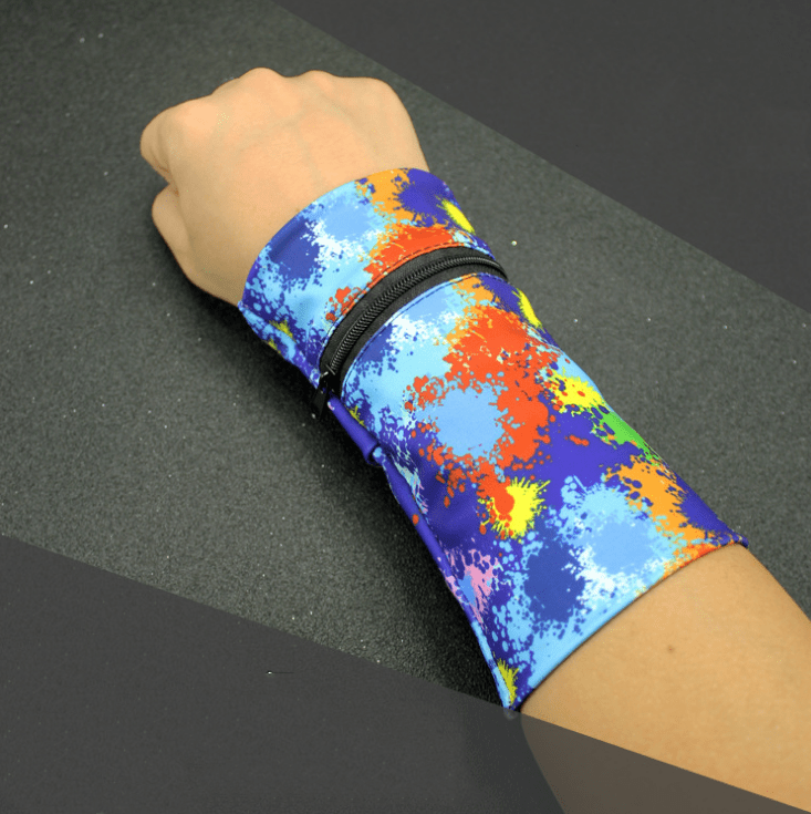 colorful art design cell phone bag & phone arm wrist bag front side