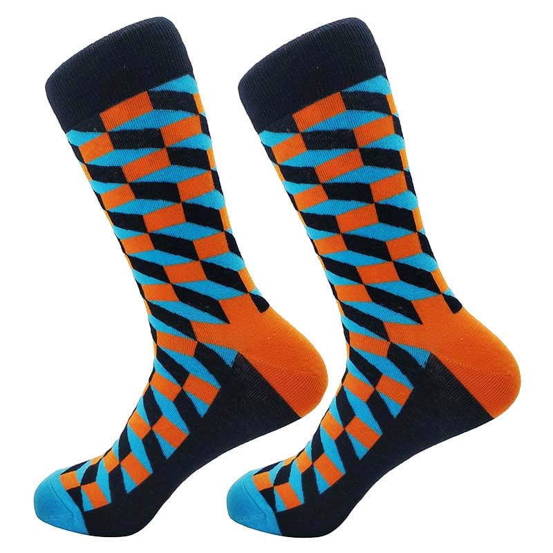 black blue orange socks dimenxions flashlander left side pair