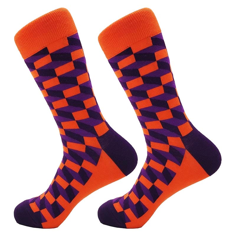 orange purple black socks dimenxions flashlander left side pair