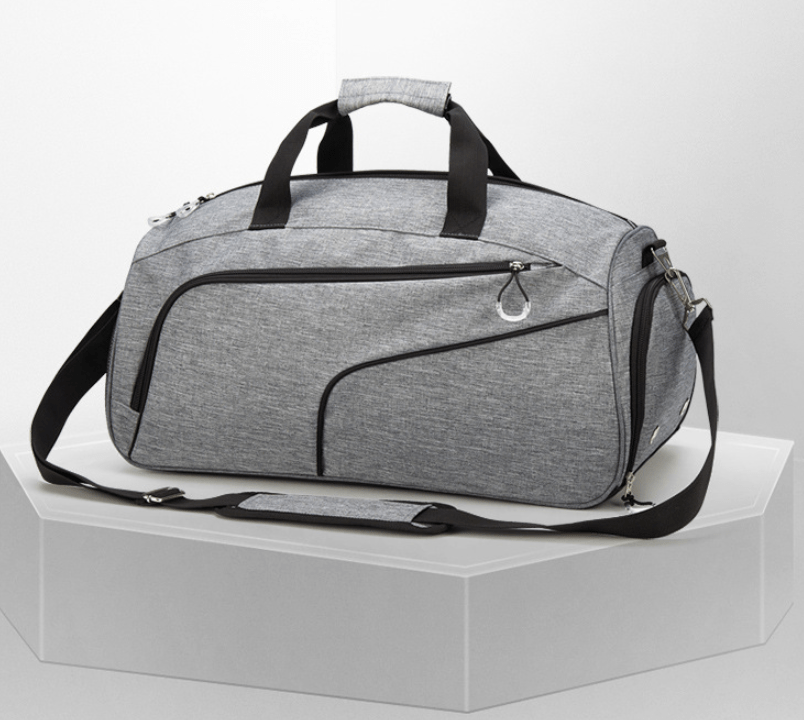 grey gym bag and travel bag airx flashlander front side