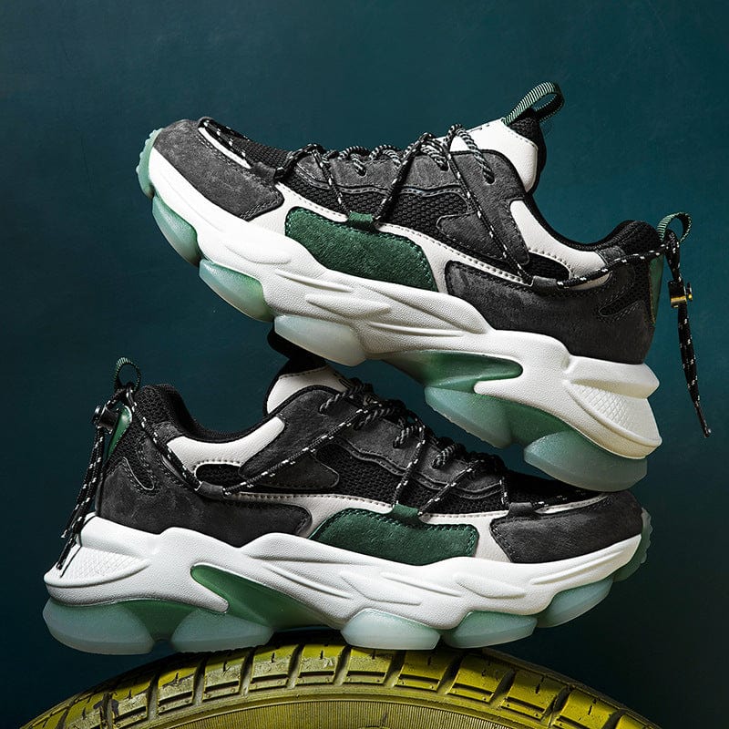 black green sneakers spider 855 flashlander pair