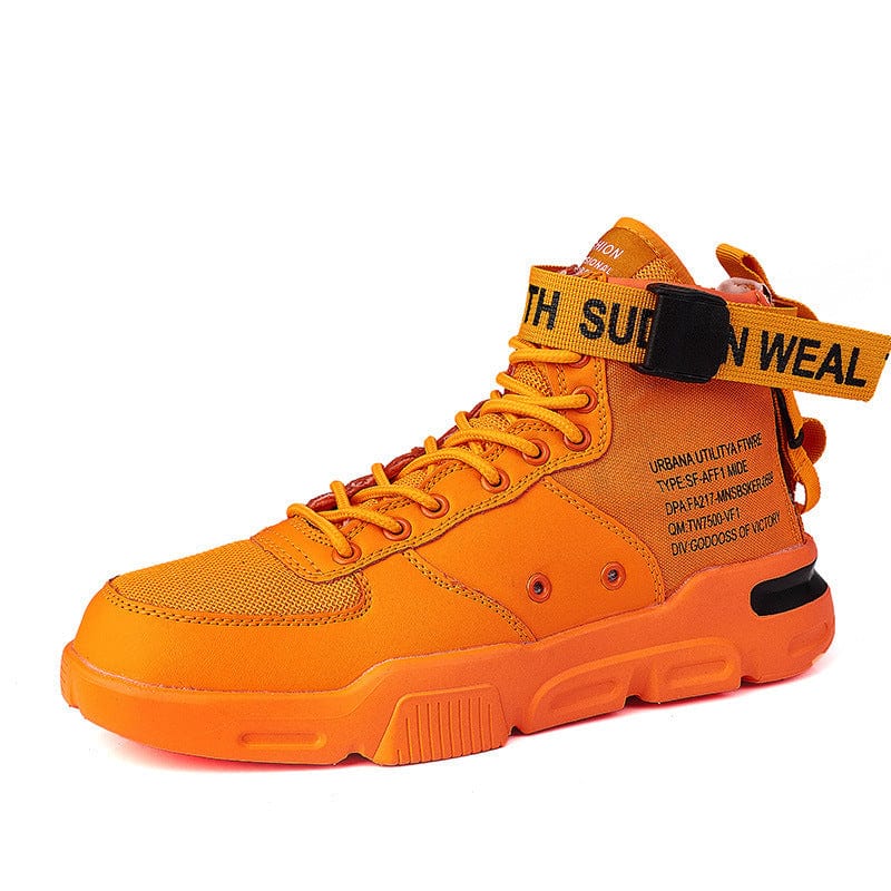 orange sneakers urbana flashlander left side