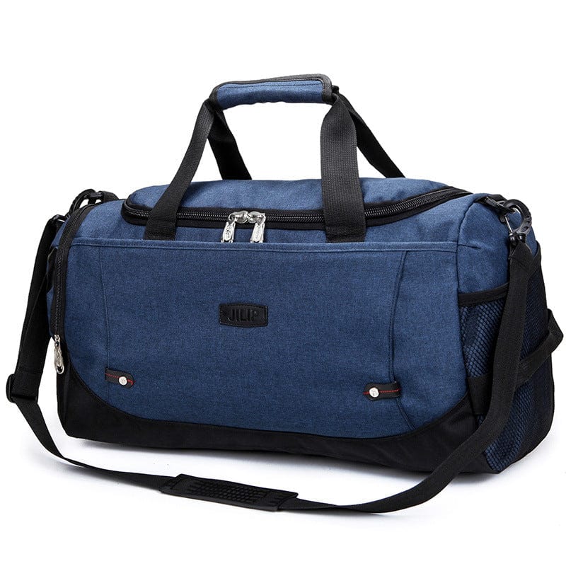 blue navy gym bag zylon flashlander front side sport bag