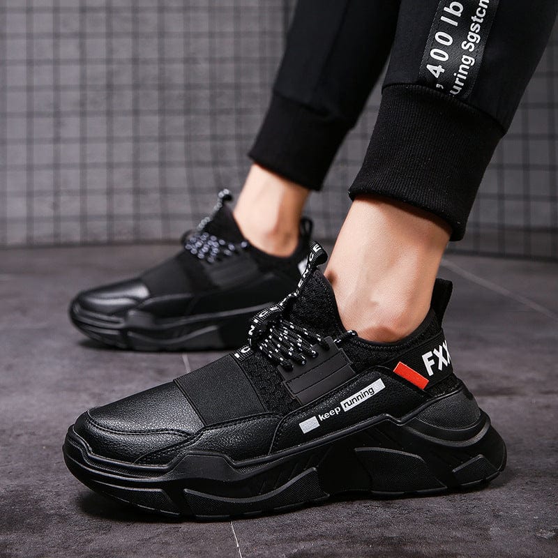 black sneakers irun fxx flashlander left side men using shoes
