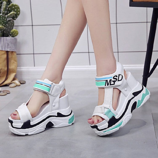 BLUE SAIL Flashlander Women Chunky High Heels Sandals