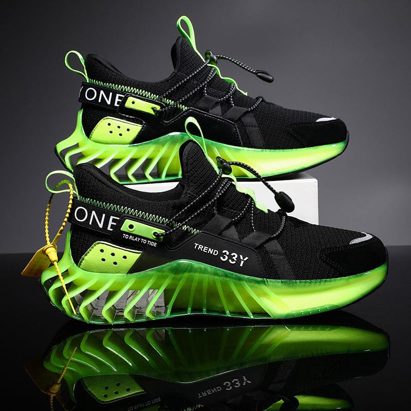 fluorescent green sneakers predatorx b1 flashlander right side pair footweard