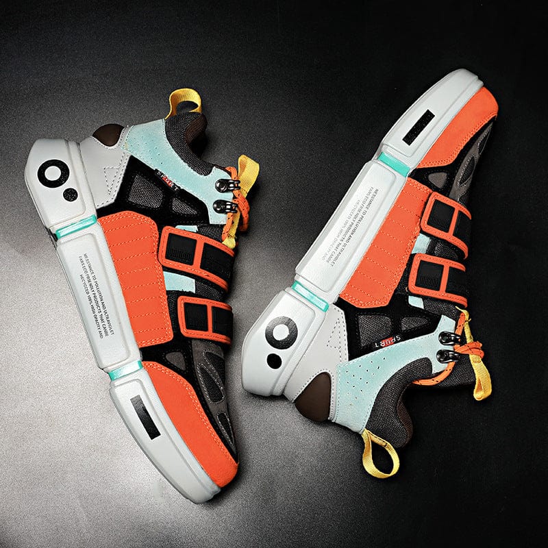 orange sneakers mcfly flashlander pair