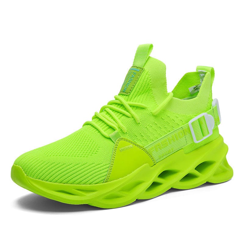 phosphorescent green sneakers gladiator flashlander left side