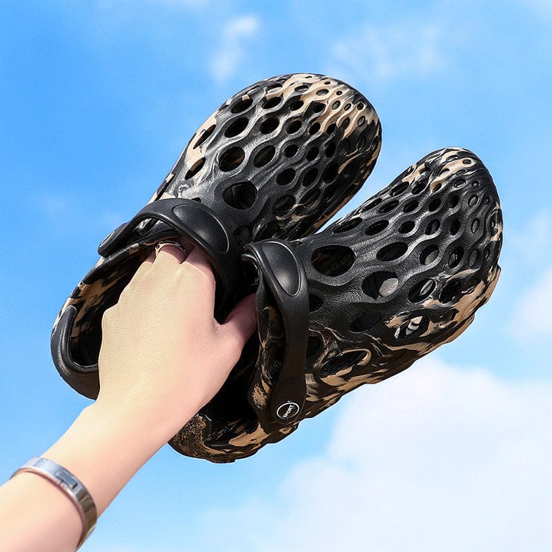 black beige sandals gladiator flashlander pair man showing slippers