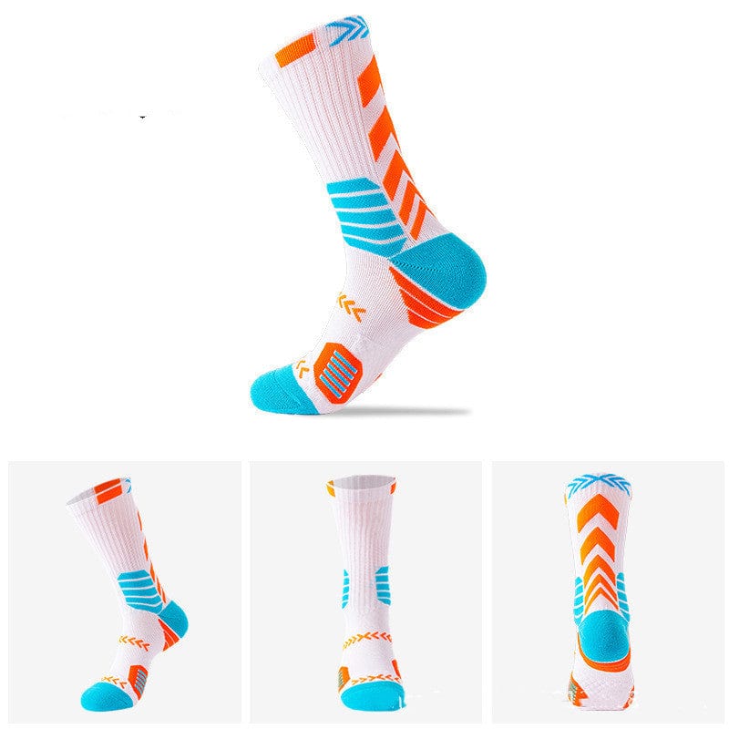 blue aqua orange socks nitro flashlander left side front side back side