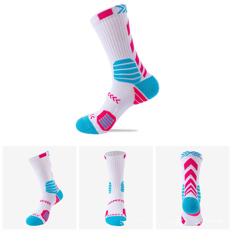 blue aqua pink socks nitro flashlander left side front side back side