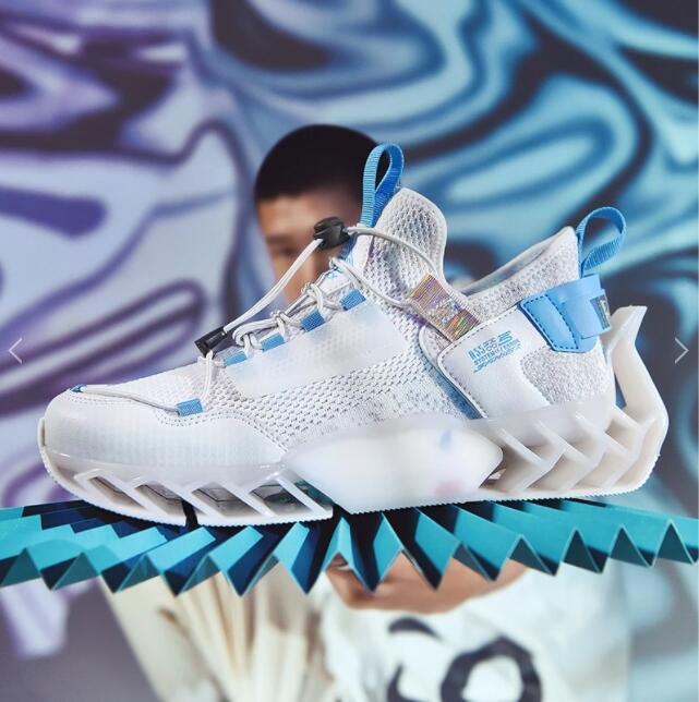 white blue sneakers hydros flashlander left side men gym shoes