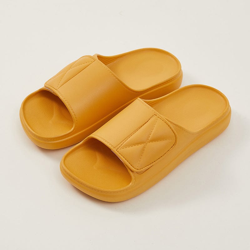 yellow men's sandals and slippers zummer flashlander left side pair