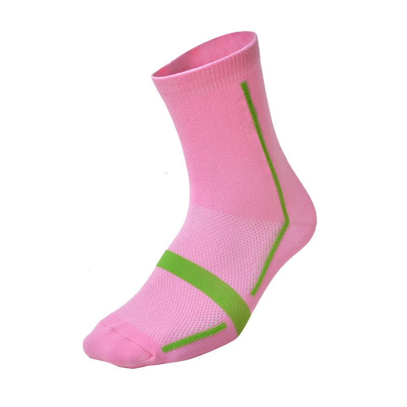 pink socks lithing flashlander left side cycling socks