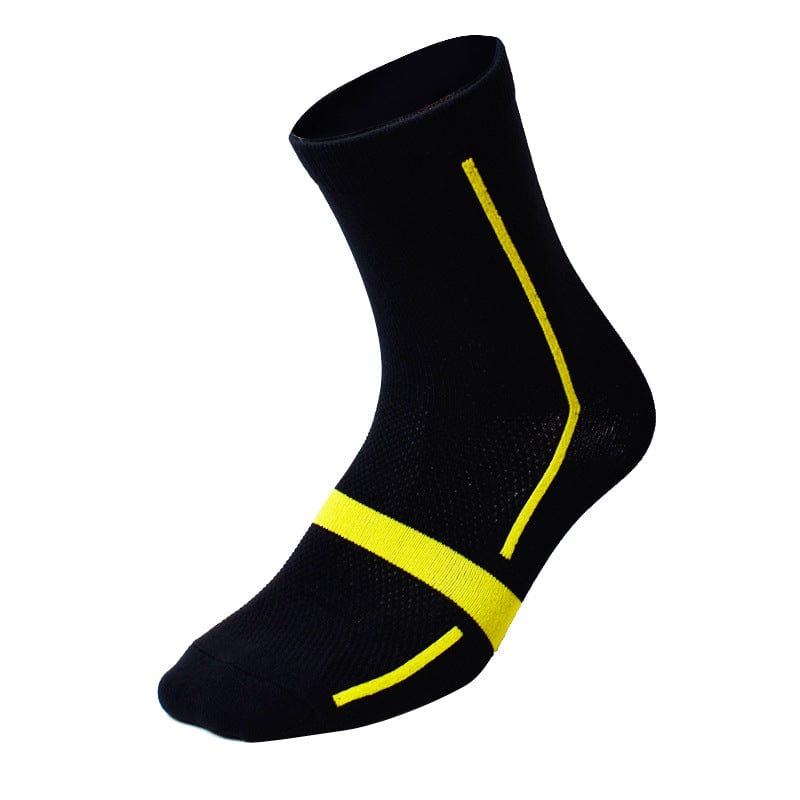black yellow socks lithing flashlander left side cycling socks men's fashion