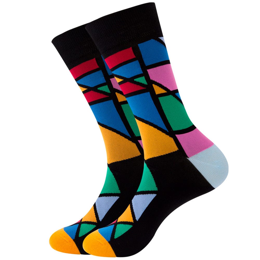 black colorful socks artpop flashlander left side pair  for men and women