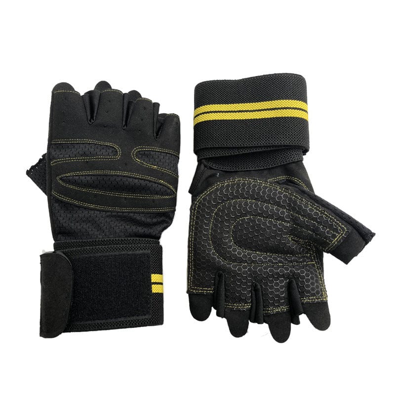 black gym gloves cobra flashlander front and back side weightlifting gloves 