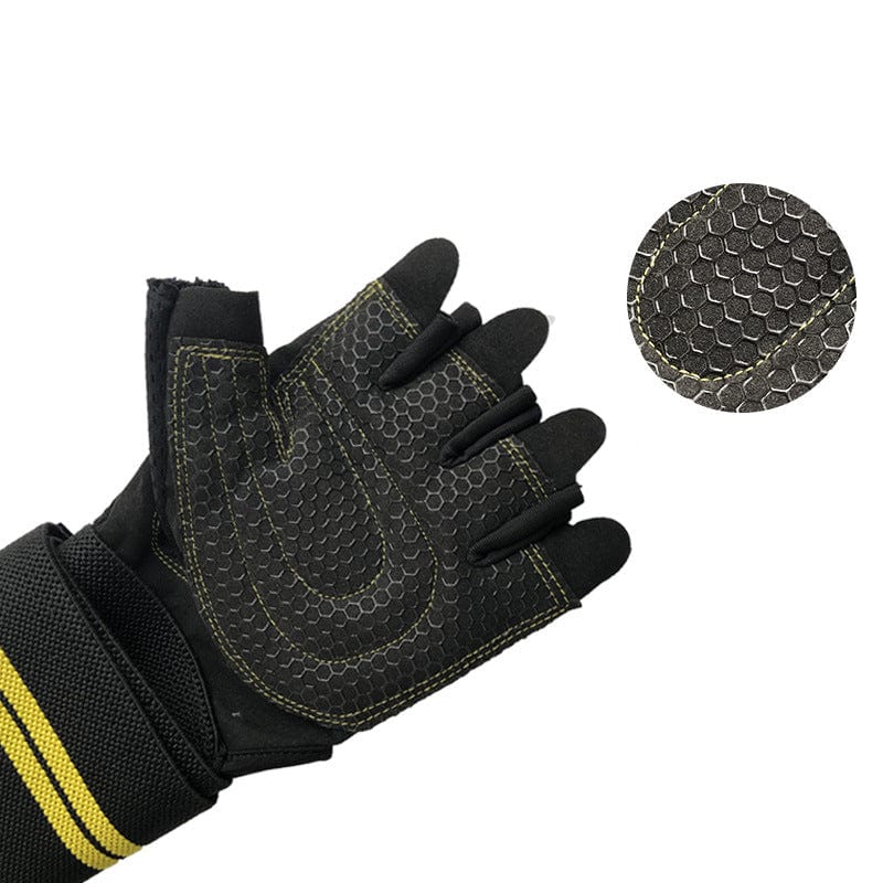 black gym gloves cobra flashlander front and close-up lifting gloves