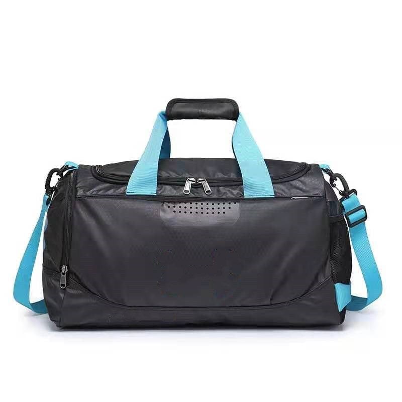 blue and black gym bag bionic flashlander front side sport backpack
